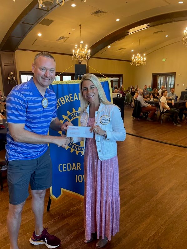 Shout out to the Cedar Rapids Daybreak Rotary for helping to inspire 72 Cedar Rapids Community School District students with the skillset and mindset to build a thriving community!