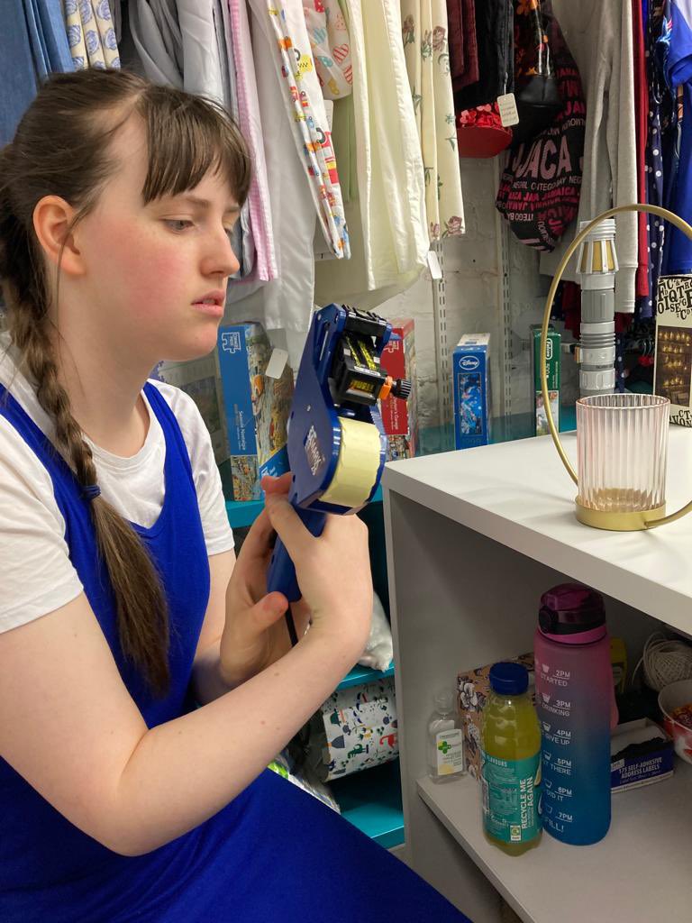 Liberty was our sales assistant this morning at Preloved-at-V25 as you can see she was managing money, pricing up new donations and putting them on the shop floor for sale. Well done Liberty, you did a great job and made us all proud ❤️❤️