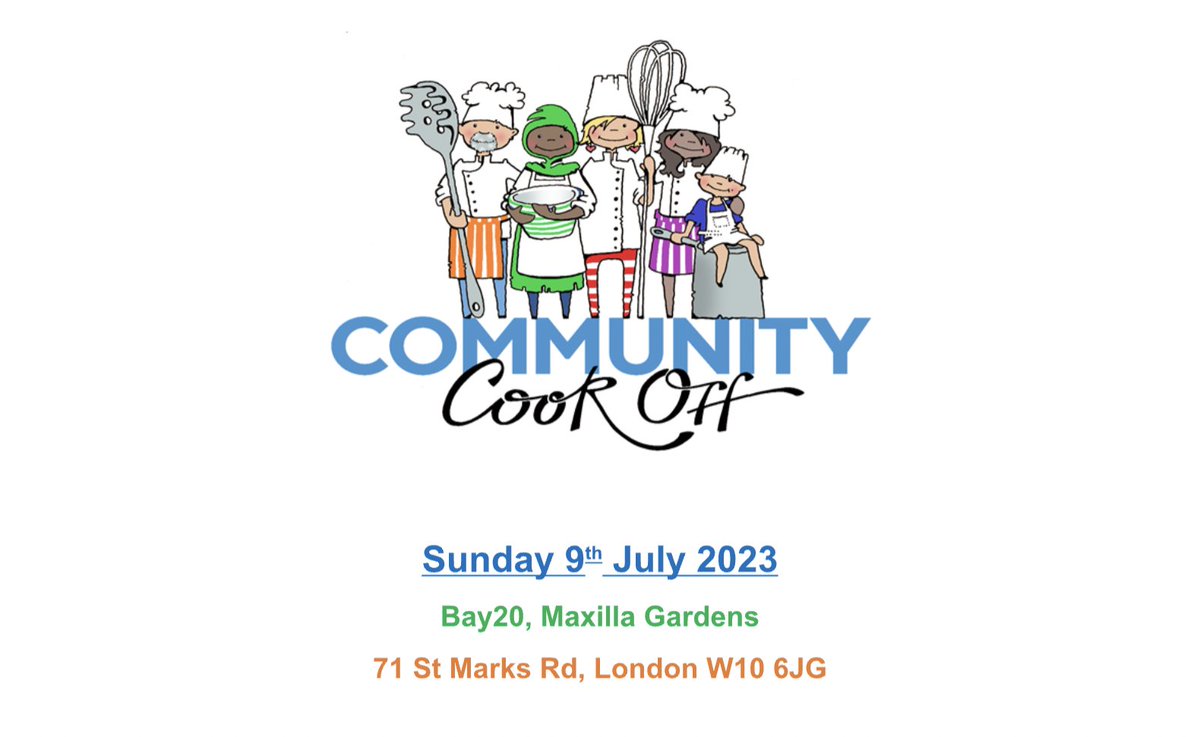 We've partnered with Community Cook Off for their event this Sunday. 

Come along from 10:30 to participate in this fun-filled local event - and try some cake while you're there! 👩‍🍳👨‍🍳🍰