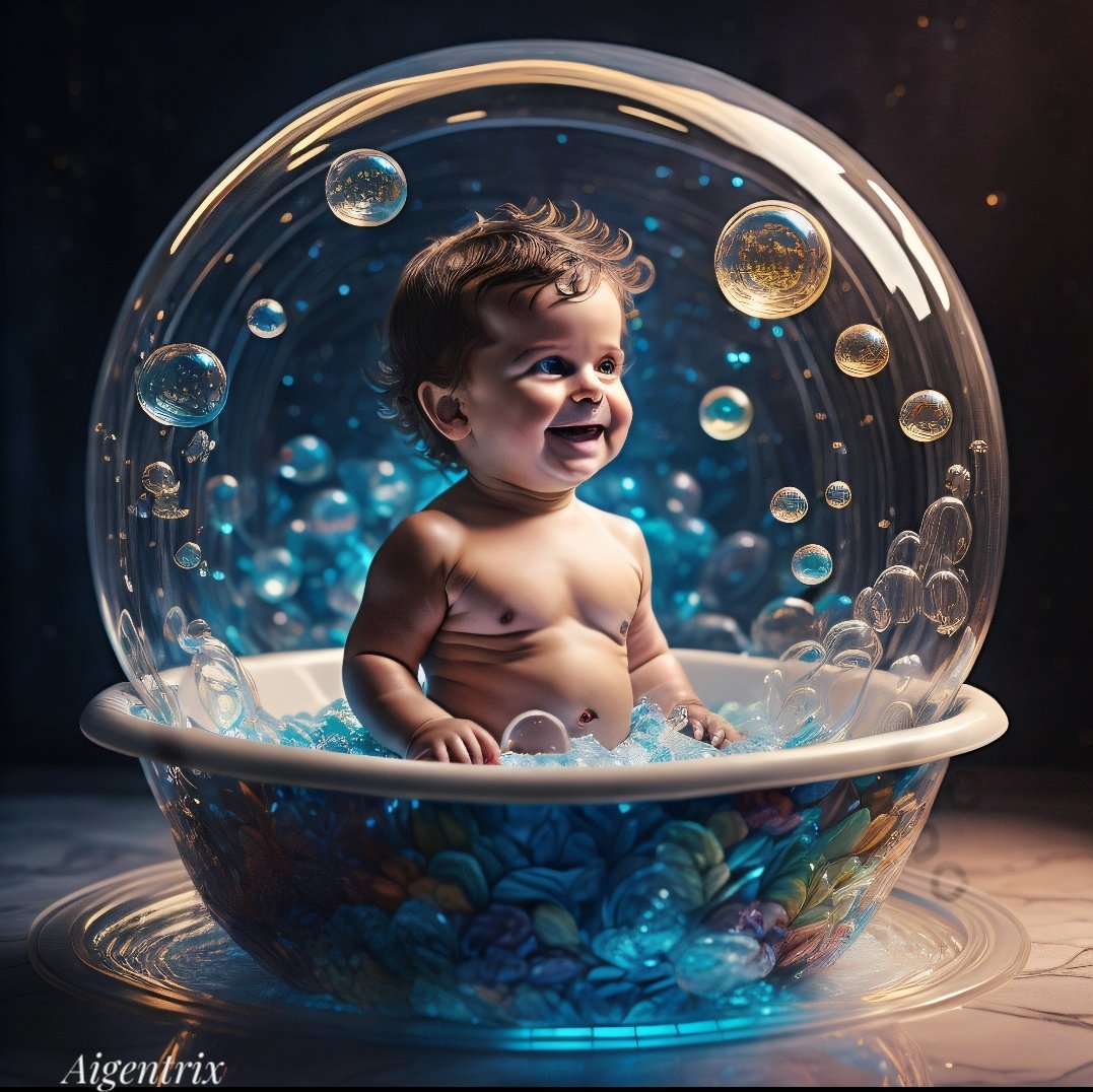aigentrix's tweet photo. 🛁🌈 Imagination takes flight as a small kid sits in the bathtub, enchanted by a world of bubbles. Dive into pure childhood wonder! ✨🧼
#BubbleWorld #AIart #AIArtCommuity #AIArtwork #aiartist https://t.co/ERq2JXlVGY