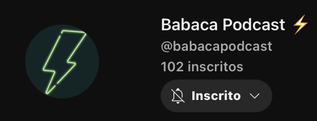 babacapod's tweet photo. Obrigado pelos 102 subs seus lindos 🫶 https://t.co/3aLeO1M7WO