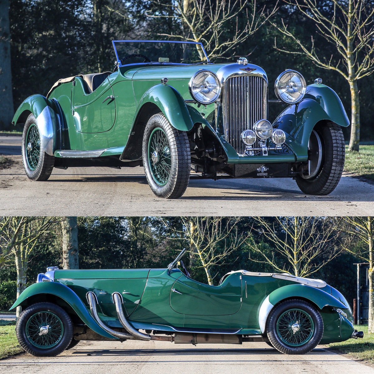 AutostoricoLtd's tweet photo. ‘Thoroughbred stock arrival’ – 1937 Lagonda LG45 Rapide. 1 of 25 originals built. Mille Miglia eligible. Pebble beach participant. A truly stunning example of a very significant car. 
#lagonda #lg45 #lg45rapide #lemans #brooklands #touristtrophy #vscc #wobentley #millemiglia https://t.co/x70HSg6lqC