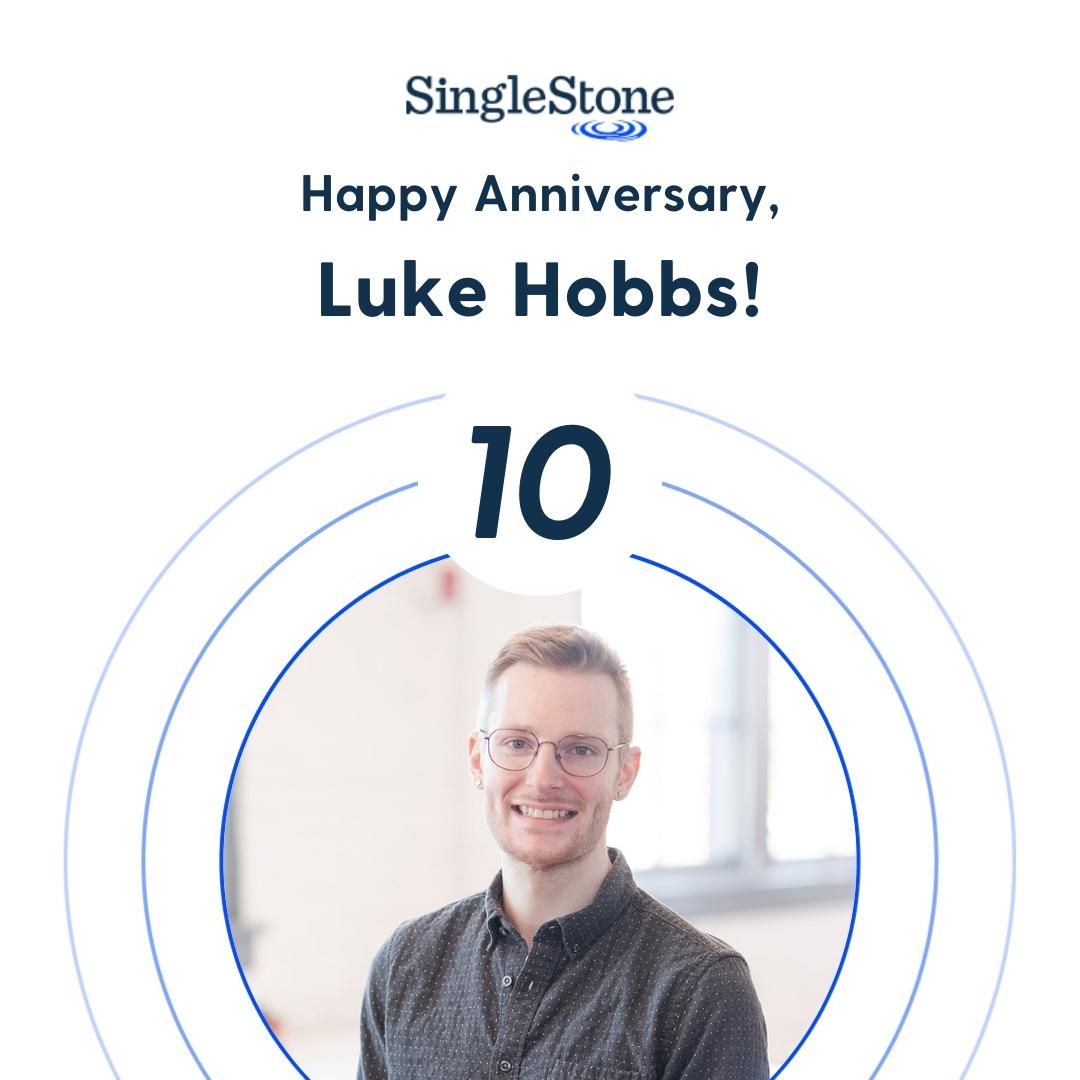 SingleStoneTech's tweet image. Over the weekend, Luke Hobbs reached the milestone of 10 years with us. Luke is an innovative Cloud Engineer who strives for perfection and exemplifies our mission to elevate humanity in business impeccably. Thank you for everything you do, Luke. Here’s to 10 unforgettable years!