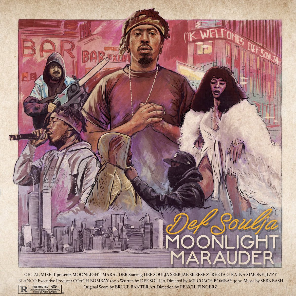 DefSoulja's tweet photo. MOONLIGHT MARAUDER - 7/12
Prod Entirely By  @sebbmode 
Executive Prod By @coachbombay3000 
Mixed &amp; Mastered By @sebbmode &amp; @647wavegod 

Original Score By @13ruce13anter 

Featuring
@RainaSimone_ 
@sleazemcnair 
@JaeSkeese 

#socialmisfitmgmt 
#equitydistro 
#moonlightmarauder🌙 https://t.co/RbedQlp451