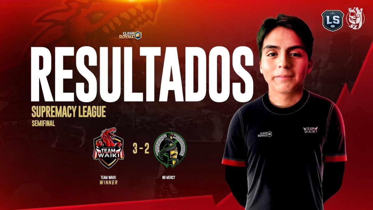 TEAM WAIKI (@teamwaikipe) on Twitter photo #CR | #Resultados
En un reñido partido, logramos obtener la victoria en las clasis de la <a href="/CR_Supremacy/">Supremacy League</a> - <a href="/LadronesSquad/">Ladrones Squad 🏆</a> nos vamos a la final 🔜
♦️| Semis
🆚| <a href="/NoMercyyGG/">NoMercy</a>
✅| 3-2
🗣️| <a href="/Lyon_CR_06/">Lyon</a> - <a href="/Reika_CR1/">Rei✨👑</a>
🗣️| <a href="/PesadillaVAL/">FabianG</a>
🎖️| <a href="/zErickk08/">Erickk:)</a>
🎖️| <a href="/ThunderboyDG/">Thunderboy</a>
🎖️| <a href="/AmJeremyrd/">ɪ❤️ᴀᴍ✨JeremyRD</a> #CR | #Resultados
En un reñido partido, logramos obtener la victoria en las clasis de la <a href="/CR_Supremacy/">Supremacy League</a> - <a href="/LadronesSquad/">Ladrones Squad 🏆</a> nos vamos a la final 🔜
♦️| Semis
🆚| <a href="/NoMercyyGG/">NoMercy</a>
✅| 3-2
🗣️| <a href="/Lyon_CR_06/">Lyon</a> - <a href="/Reika_CR1/">Rei✨👑</a>
🗣️| <a href="/PesadillaVAL/">FabianG</a>
🎖️| <a href="/zErickk08/">Erickk:)</a>
🎖️| <a href="/ThunderboyDG/">Thunderboy</a>
🎖️| <a href="/AmJeremyrd/">ɪ❤️ᴀᴍ✨JeremyRD</a>