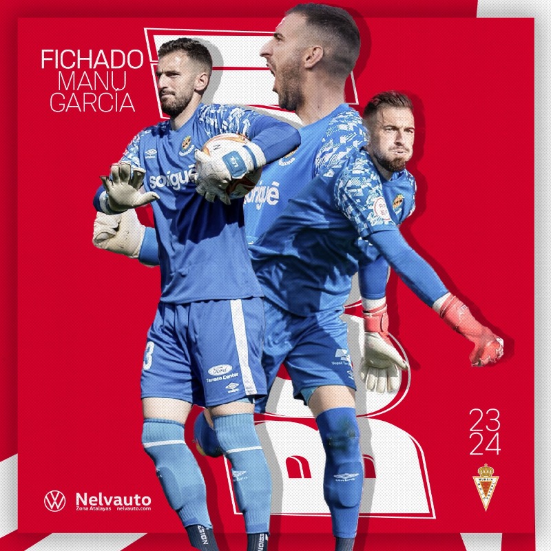 realmurciacfsad's tweet photo. FICHAJE | 𝗕𝗢𝗢𝗠!
Manu García, seguridad y liderazgo para la portería del Real Murcia C.F. 23-24.
#BienvenidoManu