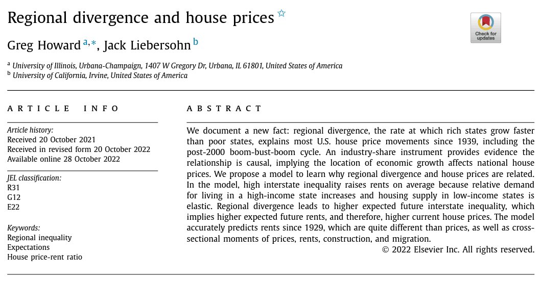 Check out my article with @liebersohn, 'Regional Divergence and House Prices,' in this issue!