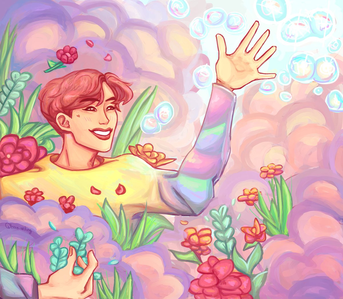 han_arting's tweet photo. @ArtPseu thank youuu! i love the pink &amp; yellow combo! https://t.co/CvjdFMN6UB