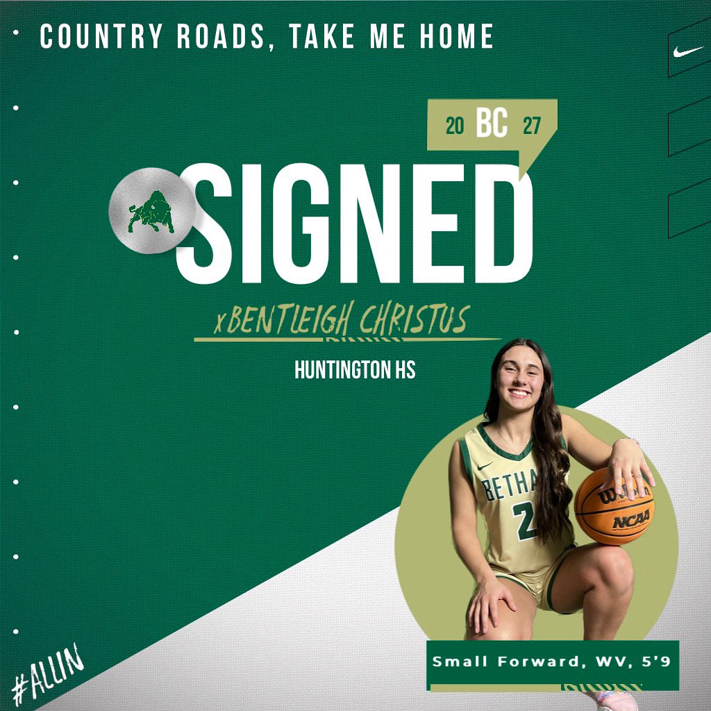 bethanywv_wbb's tweet photo. Staying in West Virginia and Staying in Green, the next member of our 2027 class, 5’9 Small Forward Bentleigh Christus 💪🏽

Welcome to the Family, Bentleigh!! 

📱: @bentleighchris 
🏫: Huntington HS 
📍: Barboursville, WV 

#RollBison #CountryRoads #AllIn https://t.co/GMav4esZ47