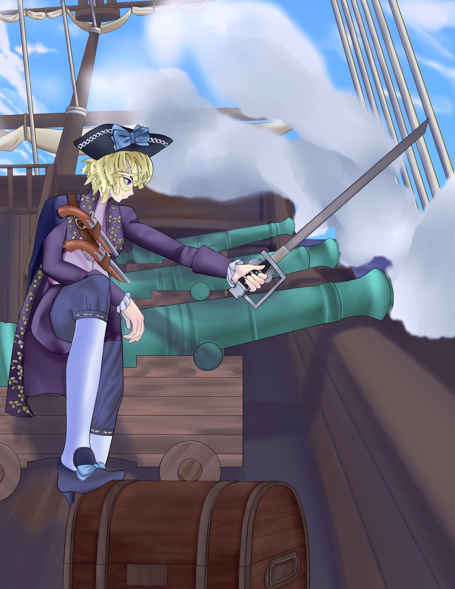 Tempest__Sonata's tweet photo. Pirate #illustration #characterdesign https://t.co/HlF4cC1the