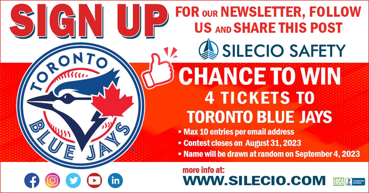 🎉 It's #Giveaway time! Want to win 4 Blue Jays Tickets? Follow us, retweet, tag 3 pals and sign up to our newsletter for an EXTRA entry. Hurry, contest ends on Aug. 31, 2023! #ContestAlert #Win Here’s a link to the full contest details silecio.com/silecio-safety…