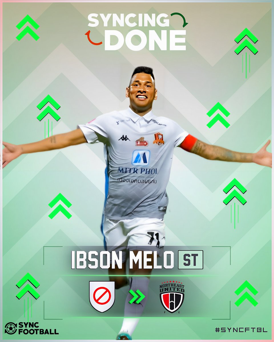 ✅ Sync𝗗𝗢𝗡𝗘 ~ Brazilian striker Ibson Melo is the new addition in NorthEast United FC.

#northeastunitedfc #neufc #heroisl #syncftbl