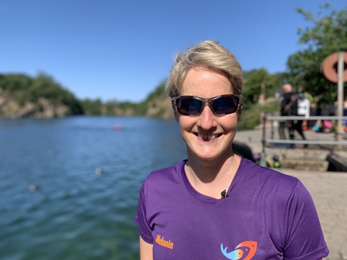 A warm(ish) swim for Paralympic gold medalist Melanie Barratt and the Ironfish Swimmers. They’re training for a tough challenge ahead. More ⁦@bbcemt⁩ @1830 ⁦@BritBlindSport⁩