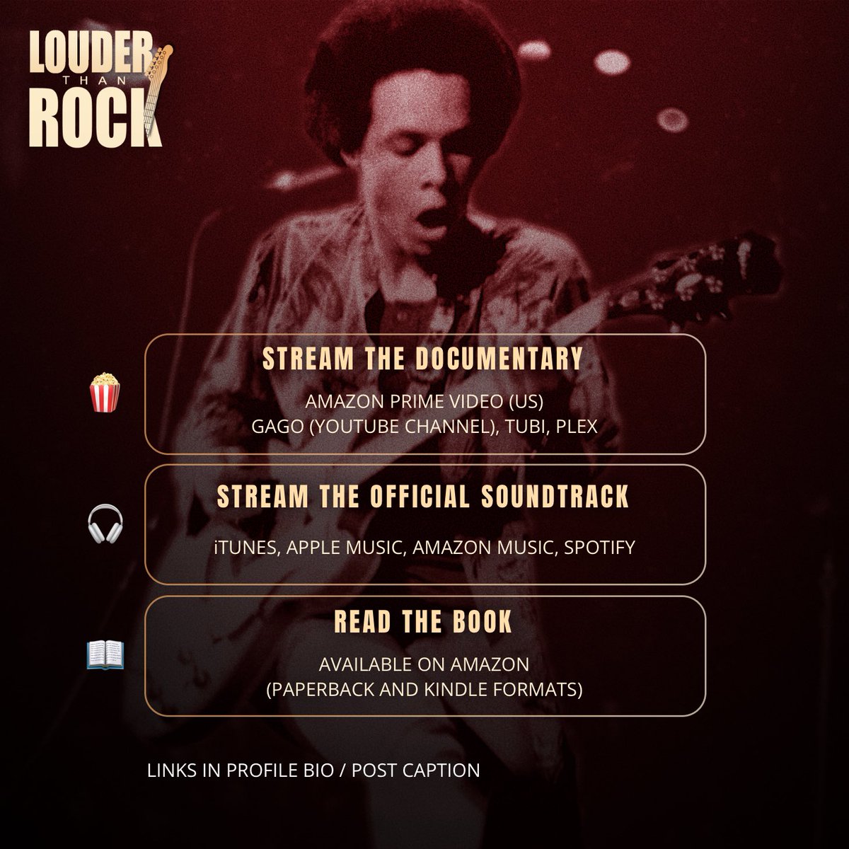 Louder Than Rock is now everywhere! 🔥 

🔗 All links here: linktr.ee/calebquaye

——

"Louder Than Rock" is a feature-length documentary that chronicles the life of musician Caleb Quaye, best known as Elton John’s Original guitarist.