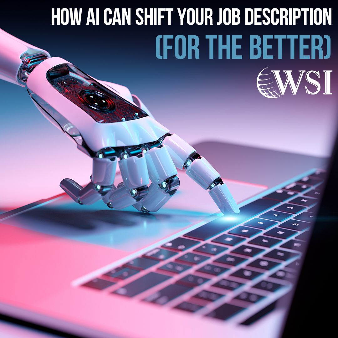 wsi_biggs's tweet photo. If the big-picture elements of your job are bogged down by day-to-day minutia and housekeeping, #AI may be the tool you need. AI can enable professionals to focus on important aspects like building relationships and sales, saving time on small tasks to focus on the big ones. https://t.co/AKR0Mx6Osj