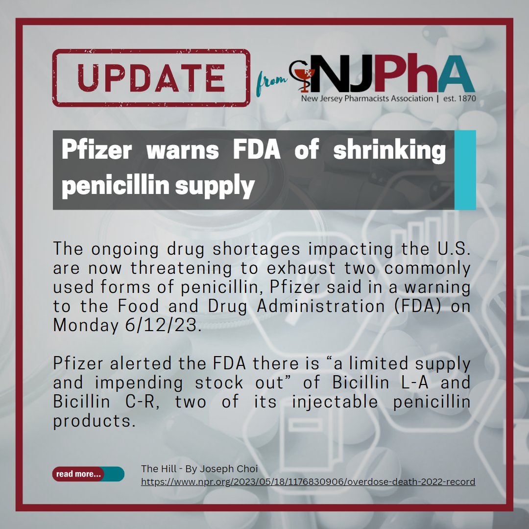 Read the full article here: thehill.com/policy/healthc… #UpdateFromNJPhA #penicilinshortage #NJPharmacists #NJPhA