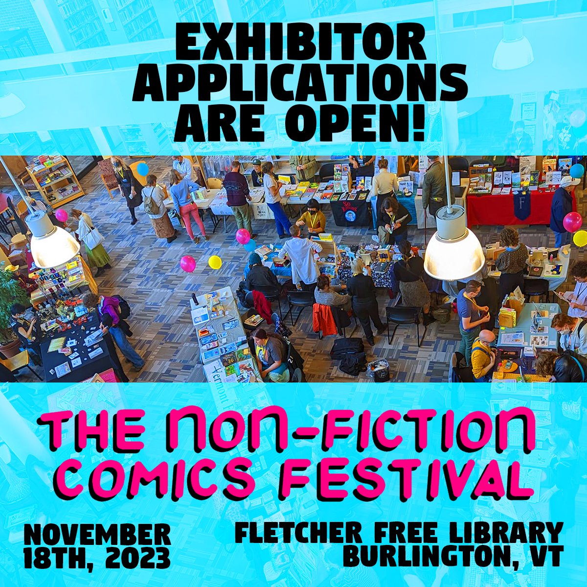 Applications are now open for NFCF 2023!

nonfictioncomicsfest.org/apply