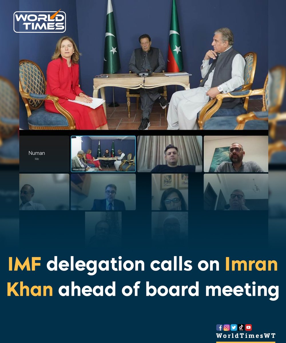 Days before the International Monetary Fund (IMF) executive board meeting to review and possibly endorse a $3 billion Standby Arrangement (SBA) for Pakistan, a delegation of the global lender called on Pakistan's Former Prime Minister Chairman Imran Khan in Lahore.

The