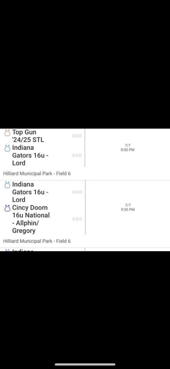 McKenzieAlex50's tweet photo. Here’s my schedule for today at the Ohio  Stingrays Showcase this weekend! https://t.co/q5zxe403JD