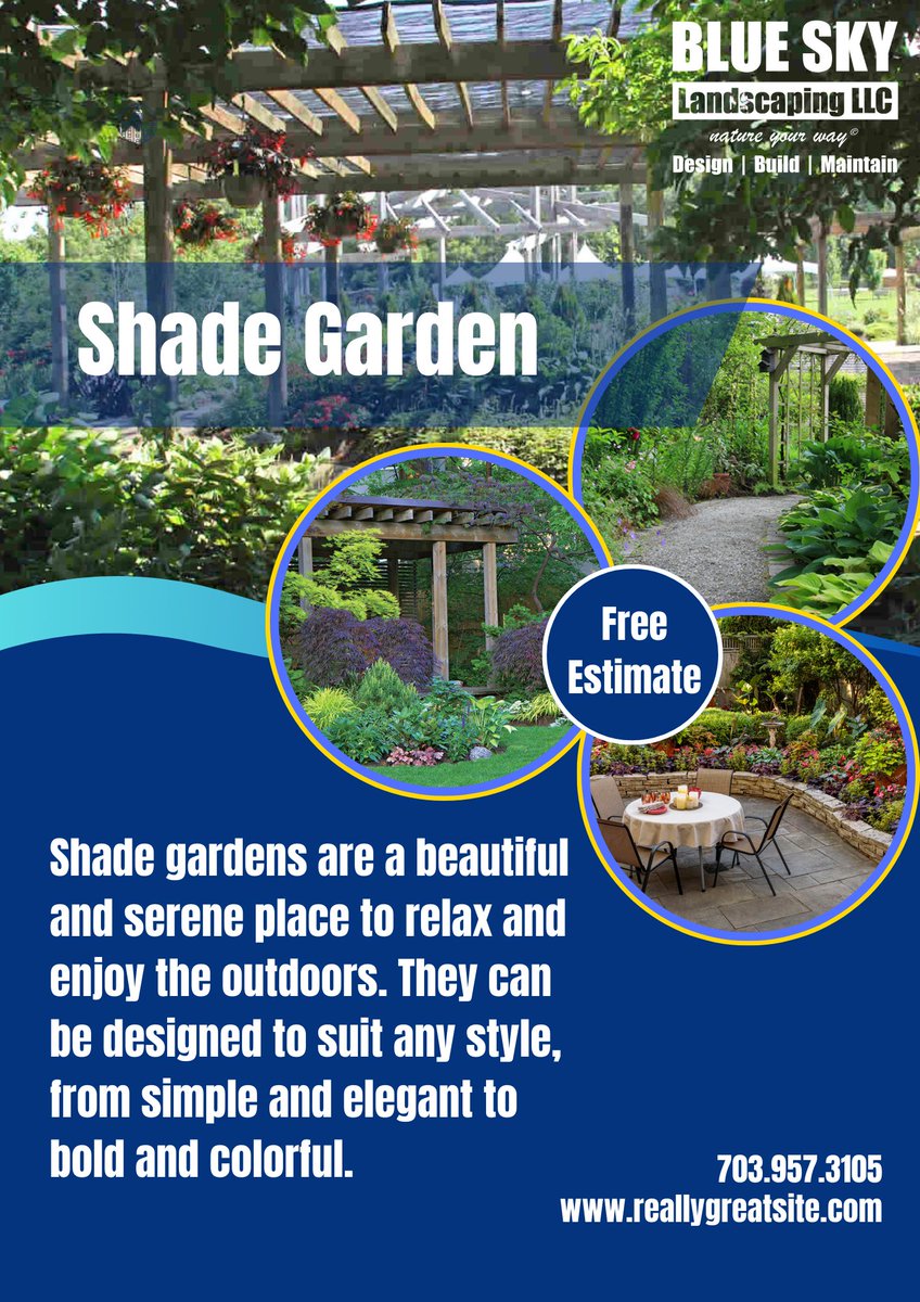 Let's turn your shade-filled yard into a peaceful retreat you can enjoy year-round. 
blue-skylandscaping.com/shade-garden/
Call us now (703) 957-3105
#shadegarden #workinloudoun #gardening #lawncare