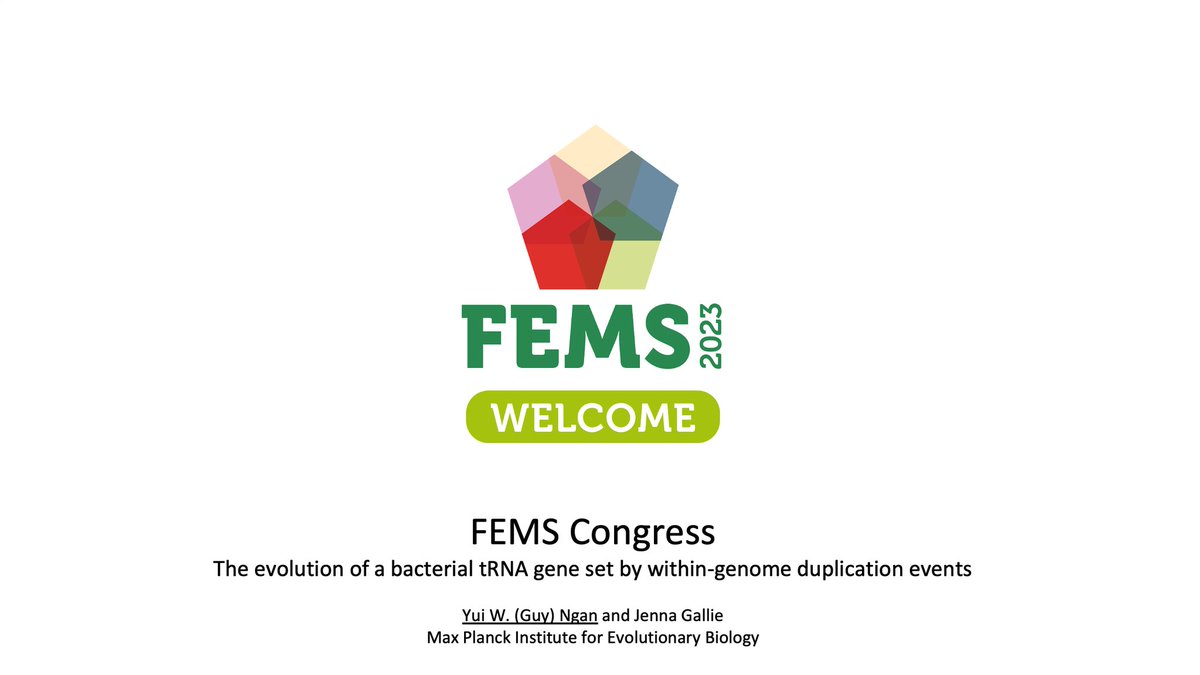 guyngan1's tweet photo. I will be at #FEMS2023 @FEMSmicro in Hamburg next week.
I will give a flash presentation of our proj @gallie_jenna about a mechanism for bacteria to gain a new tRNA gene copy. Plz come and discuss with me if you are interested to know how tRNA gene sets can evolve (1630, Hall Y1) https://t.co/TDnNepaCLL