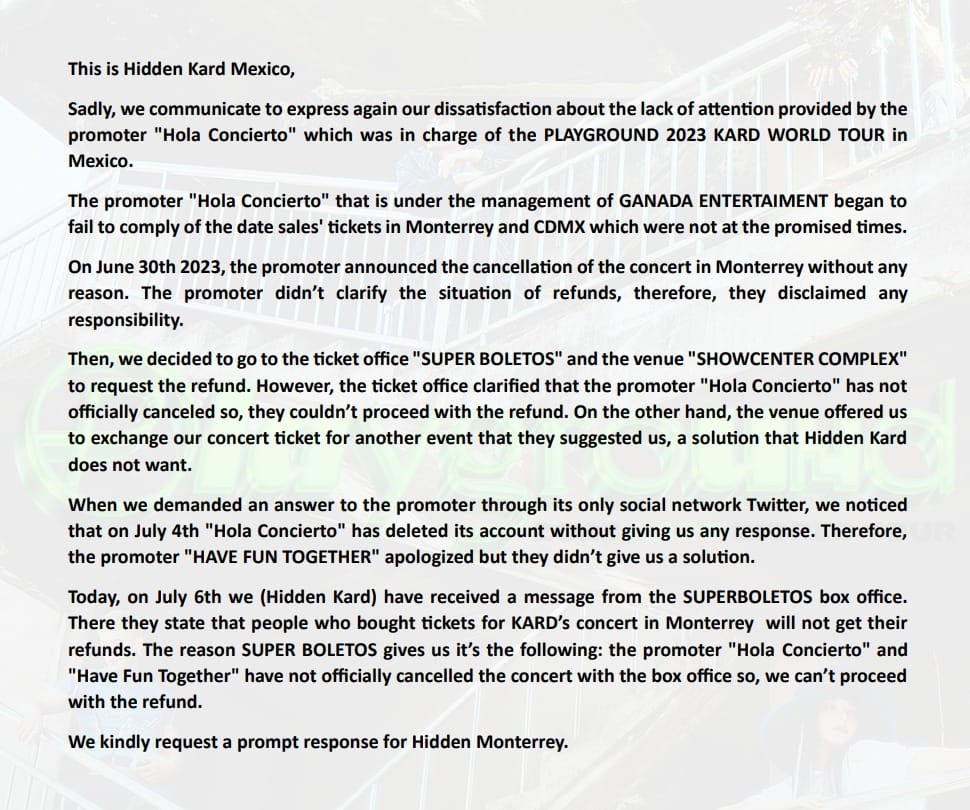 MerukaHinaru's tweet photo. @SuperboletosMx @HFT_official_ Here's a summary of the situation at hand and screenshots (mine included) ⬇️ of responses made by #SUPERBOLETOS @HFT_official_ #KARDMTY @Profeco https://t.co/FKdXBcG9Rp