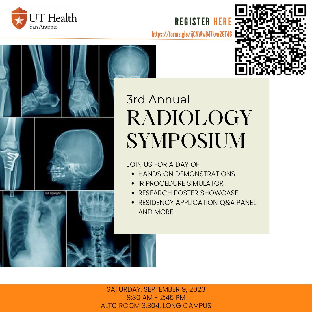 REGISTRATION IS OPEN!! FREE symposium for medical students interested in Diagnostic Radiology and/or Interventional radiology! Sign up now through link in bio.🔗 (Lunch is included)