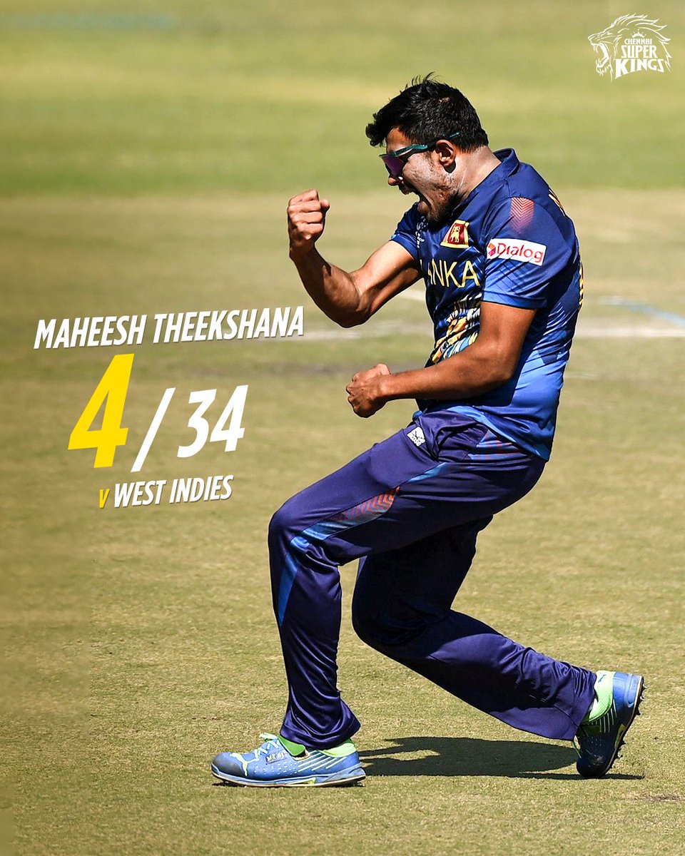 Spinning off a master class again in the #CWC23 qualifiers! 

#WhistlePodu #Yellove 🦁💛
📸 : ICC