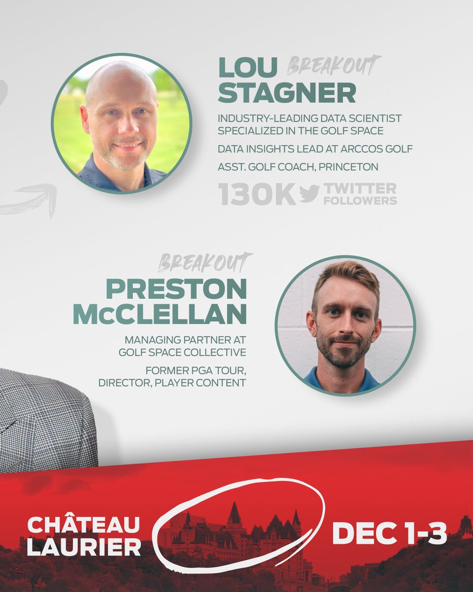 The #TeeTalksLive lineup just keeps getting better!

🎙 Olympic Champion and entrepreneur, @BrunySurin 🥇

🎙Golf data scientist and a must-follow on Twitter, @LouStagner

🎙Social media expert and the man behind the @PGATOUR's sustained social media success, @p_mcclellan