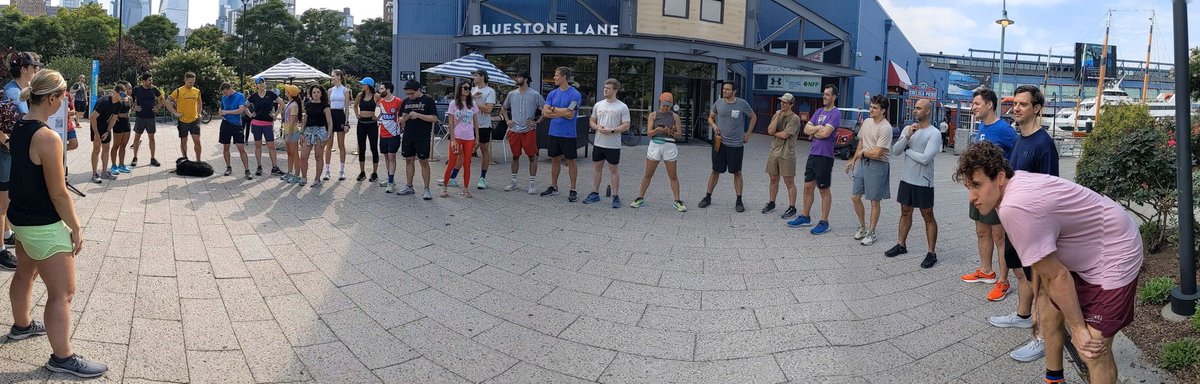 PitchandrunNYC's tweet photo. Big turnout for the Heat &amp; Humidity meetup this am

so we decided to go for a run

Welcome to the 5x Club @GingerStellar

Enjoy the weekend, everyone

9:45 pm ET Sat, 7/8 @CNBC cheer on @E_HOLT_THE_BOLT coached by our resident Olympian @johnltrautmann to make World Champs 🇺🇲🚀 https://t.co/zxaX5DT39y