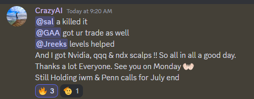 What an amazing day at <a href="/GAAoptionsVIP/">GAA Options VIP</a> !

We waited for the 440.15 level to go long on $SPY. Result? $SPY now trading at 442.17: 2pt move &amp;the best trade of the day!

we took $SPY 440c @ 0.65 &amp; now trading @ 2.22!

I was fine at 100% but I'm happy knowing all my members banked!