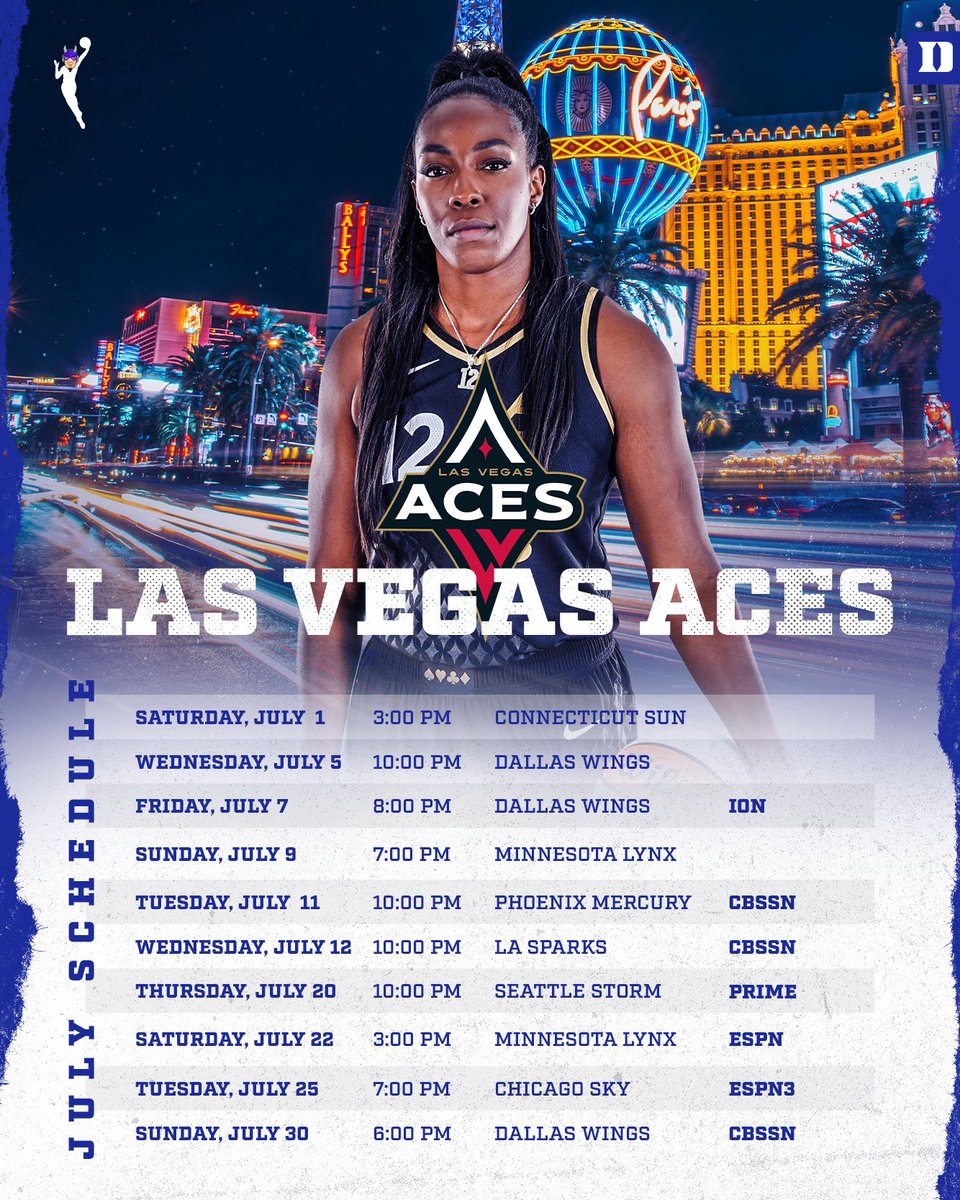 DukeWBB's tweet photo. Las Vegas Aces x July Schedule

@cgray209 😈 #DukeintheWNBA https://t.co/Z2PsGIuWBl