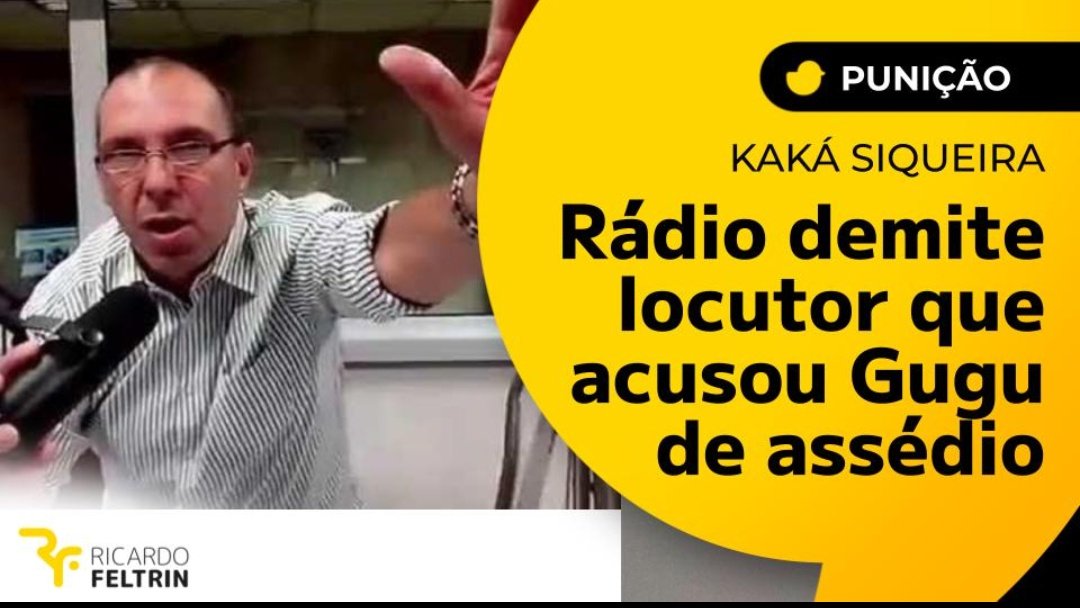 feltrinoficial's tweet photo. Cantor apontado como tendo sido assediado por Gugu afirma que vai processar radialista. #feltrin #ooops #GuguLiberato
https://t.co/rnbsLc8wjz https://t.co/pxmy5i9stR