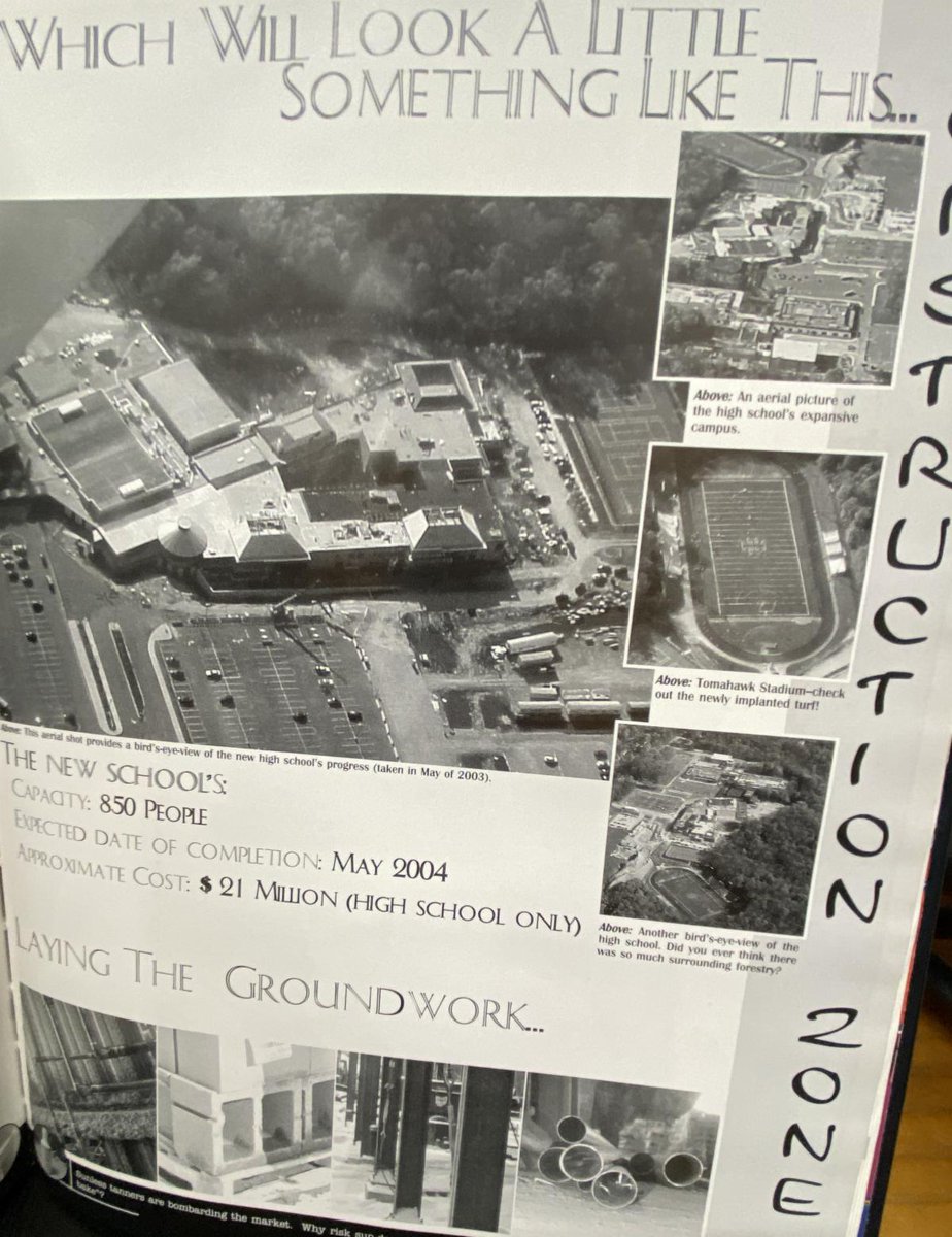 Friday Flashback: 2003 Legend features the construction on the HS School building! You can see the distinctive rotunda entrance being built. Class of 2003 Reunion is September 30! For a complete listing of reunion activities👉 conta.cc/44zJ1ta #IHPromise