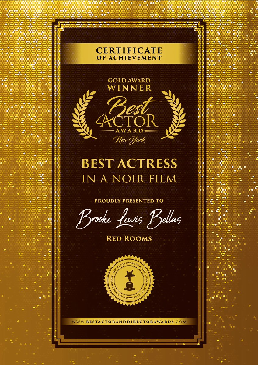 BrookeLewisLA's tweet photo. @BAADAwards BEST ACTOR AWARDS NEW YORK 2023 GOLD BEST ACTRESS IN A NOIR AWARD “RED ROOMS”
I am humbled & honored to share that the 2023 #bestactorawards #newyork announced & I was so generously acknowledged with the ‘Best Actress In A Noir’ #bestactress #noir for “Red Rooms” #redrooms 🎥📺❤️ With huge gratitude, I would like to thank the Best Actor Awards for bringing me back after our incredible Best Ensemble Cast Award win in 2022🏆 It was an honor then, and this is an extra honor now🙏 I am personally & professionally quite moved❤️ Creating quality #content takes an army & we are only as good as the teams we work with❤️ I was blessed during the worst of the pandemic to work #virtually with the talented gifts from writer & director @TheJoshuaButler & this cast🎭 I am grateful for how well this #streaming #series #webseries #drama #thriller #horror #noirstyle #darkweb is being received🖥❤️
As many of you know, I have continued to face some serious health issues with my pre-existing conditions, since Long Covid & I feel so removed from those I love, the #entertainment industry, & you, so these beautiful #awards & acknowledgements mean so much to me & keep me feeling relevant in the business in some way🙏❤️🎭 Not in an “ego” way, I promise😜, but in a way that makes me feel like I have done some quality work🙏🎭 They remind me of all my years in this crazy business & the professional relationships I have sustained🙏🙌 It is a different world & business now, & difficult to discern “professionalism” so I really want to thank the Best Actor Awards Team, again, for believing in me, my #production teams, & projects for many years🙏🎥📺🖥❤️ #phillychickpictures #brookelewisbellas #executiveproducer #producer #producedby #actress #hollywood #newyorkcity #philadelphia #philly #awards #doyourbest #dowhatyoulove ❤️