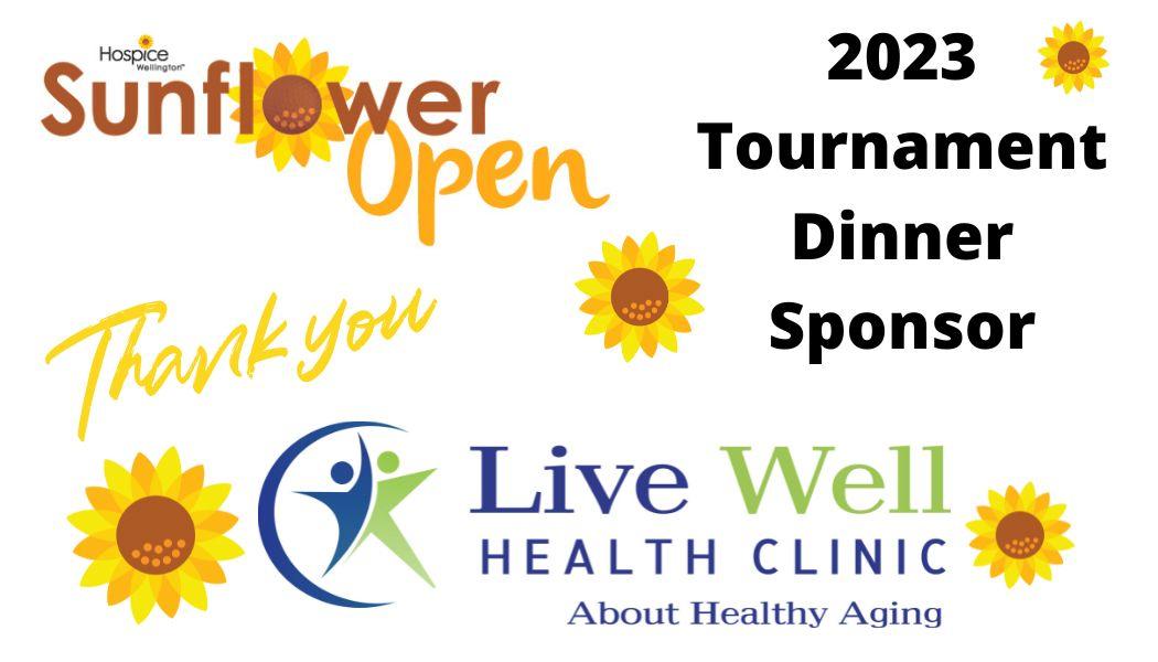 WOW - already down to only 10 team spots left to be filled!!
This year's Sunflower Open Tournament Dinner Sponsors @Melloul-Blamey and @livewellhealthclinic 
Want more info or need to register?  Visit hospicewellington.akaraisin.com/ui/SunflowerOp…