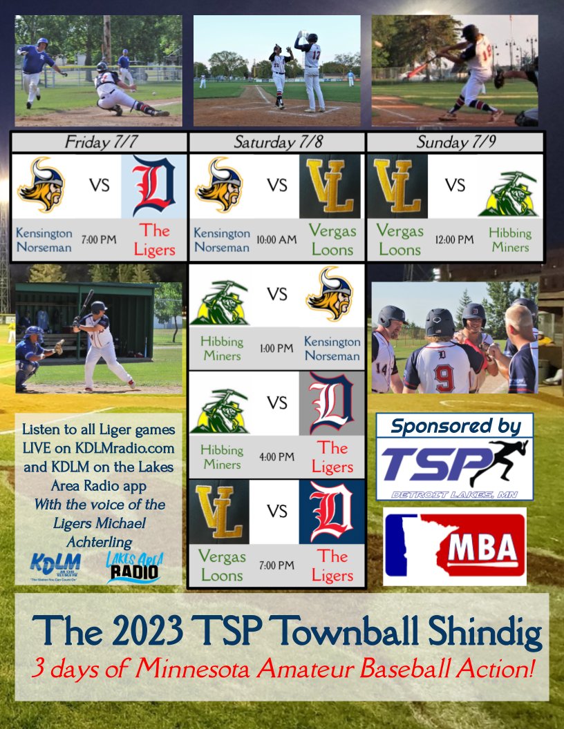 DLLigers's tweet photo. The first ever TSP Townball Shindig starts tonight at 7:00 when we welcome the Kensington Norsemen to Historic Washington Ballpark!

Tonight we have Foodie by Spankys and the Lovely Lemon in Food Truck Alley, while Bucks Mill is on site all weekend long! https://t.co/wDLiYbE1gh