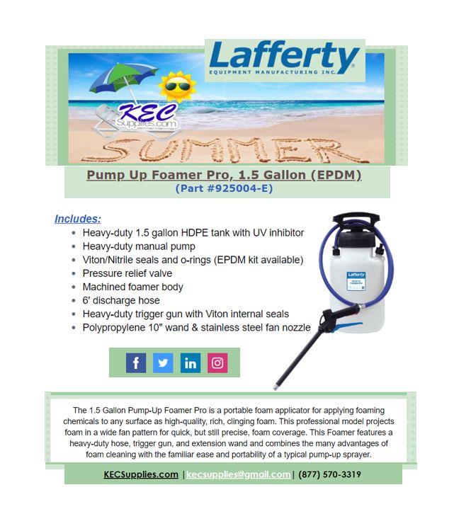 KECSupplies's tweet photo. NEW to https://t.co/2idXcG0pxg
** Lafferty - Pump up Foamer Pro, 1.5 Gal (EPDM Seals) - Part # 925004-E
Find this NEW PRODUCT by following the link below!
https://t.co/1HpOkO4yHU
#Lafferty #Foamer #EPDMSeals #Pumpup https://t.co/MjRgVwDwp2
