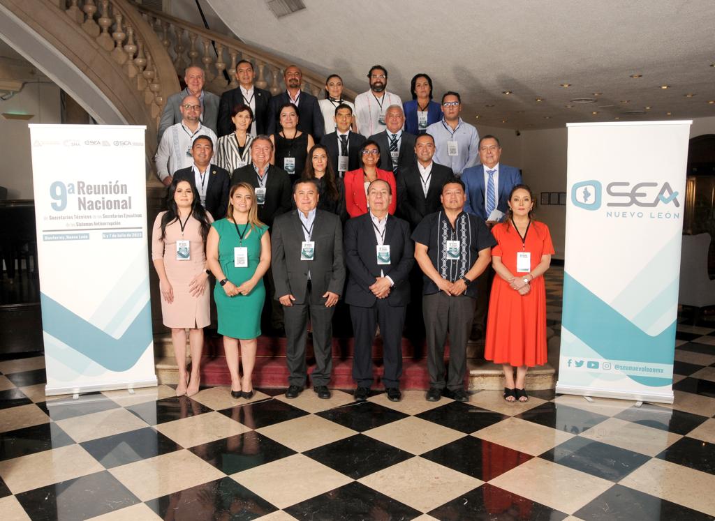 seseanlmx's tweet photo. Foto oficial del primer día de trabajos de la 9ª Reunión Nacional de Secretarios Técnicos de las Secretarías Ejecutivas de los Sistemas Anticorrupción #SESEAS. El día de hoy continúan las jornadas para el desahogo de la agenda #SEANL

#9aRNST #NL https://t.co/bhLkS476VG