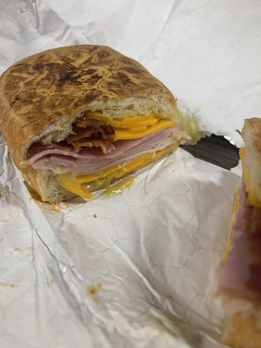 bridgbeth's tweet photo. @pressedcafe so are the paninis not actually warmed because it’s ice cold and the cheese isn’t even remotely melted… and this is the second time. #BedfordNH https://t.co/DGovsZIw7c