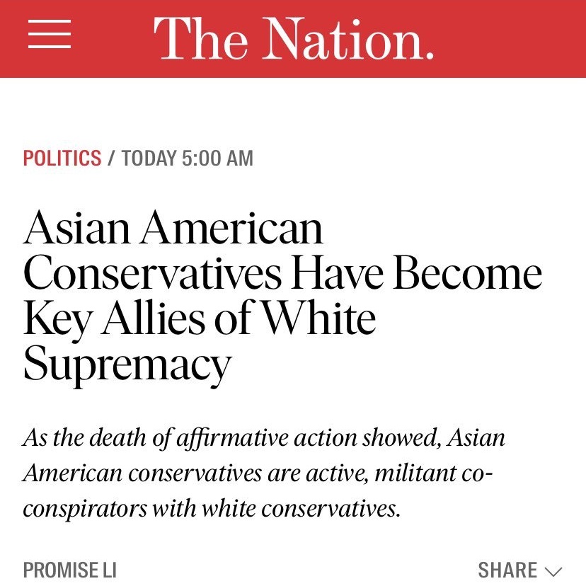 EndWokeness's tweet photo. The new white supremacists:

☑️ Asians
☑️ Latinos
☑️ Non-whites
☑️ Muslim children https://t.co/gx2xs4PBSD