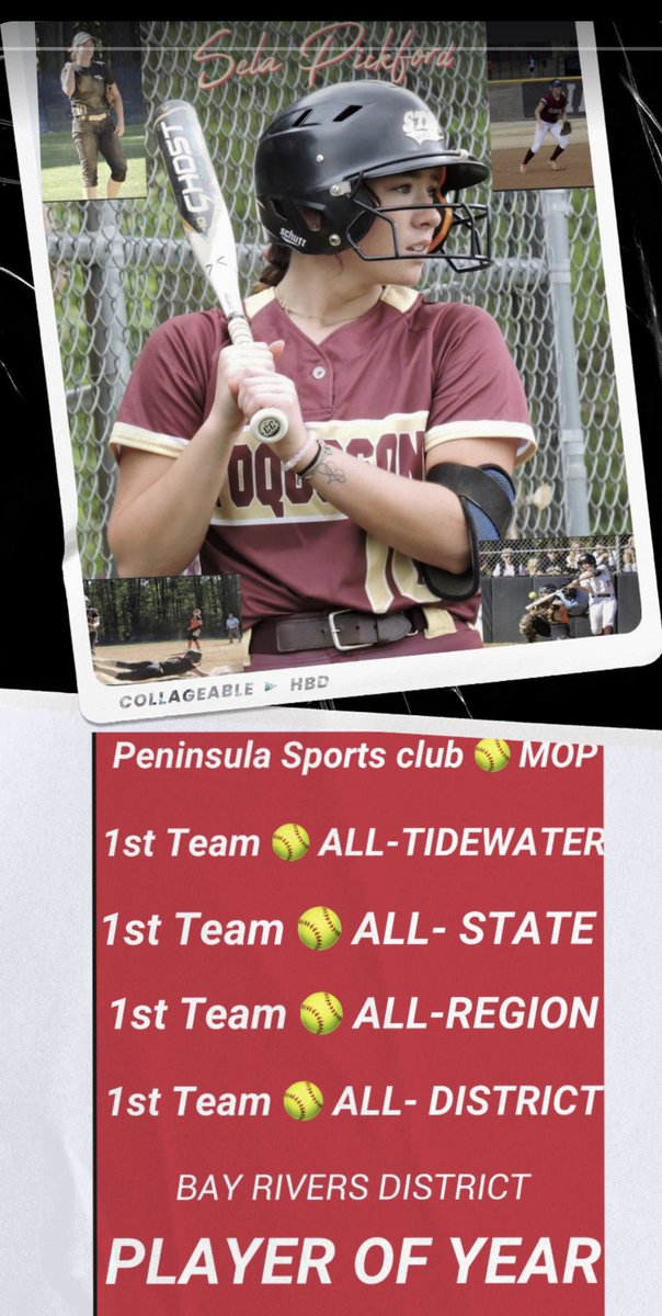 CoachPick3's tweet photo. Congrats to @SelaPickford on 1st Team All- Tidewater. Incredible year! 
@18uStarz ⭐️@757teamz @MSUEaglesSB 
✅Player of the Year in BRD
✅1st Team All-District
✅1st Team All-Region
✅1st Team All-State
✅1st Team All-Tidewater
✅Most Outstanding 🥎 Player for the Peninsula https://t.co/rQtiCWU4H0