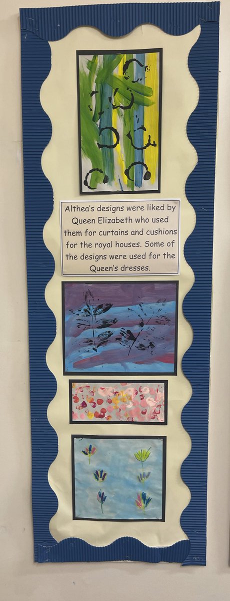 As part of our Windrush topic, Saplings class learnt all about Althea McNish, a textiles artist born in Trinadad. We loved having a go at creating our own prints using her wonderful style of bold colours and patterns. @windrush75 <a href="/hertsearlyyears/">HfL Early Years</a> #EYFS #AltheaMcNish