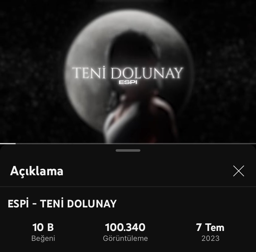 Veee 100K🎉

#tenidolunay • #espi • #sedatpolat