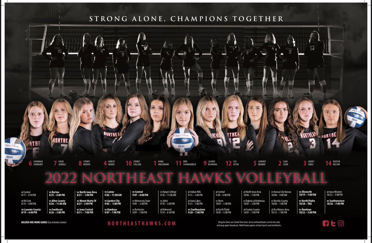 Our 2022 Volleyball Poster was voted sixth in the nation by @CollSportsComm in their 2022-23 CSC Creative & Digital Design Contest! 🎉

The poster was assembled by Brian Headlee, Bobby Frost and Jerrett Mills with photography from Mike Anderson!

#GoHawks 🔴⚪️🏐