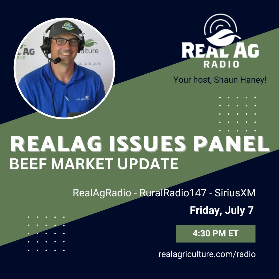 realagriculture's tweet photo. Tune in to #RealAgRadio at 430 E on @RURALRADIO147. Host @shaunhaney is joined by @AnneWasko of the Gateway Livestock Exchange for a #BeefMarketUpdate. Then hear from @mccanntyler of @CdnAgriFood & @KelvinHeppner for the #RealAgIssues Panel! #cdnag https://t.co/ySqTrQycmg