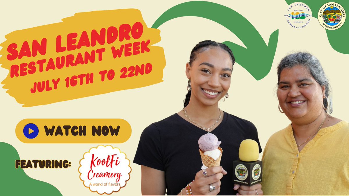 San Leandro Restaurant Week is almost here! Check out the City of San Leandro's YouTube channel for a sneak peek at some of the restaurants and food featured in this great city event! #RestaurantWeek youtube.com/watch?v=j5L0kD…
youtube.com/watch?v=7DfQWe…
youtube.com/watch?v=sykuD4…