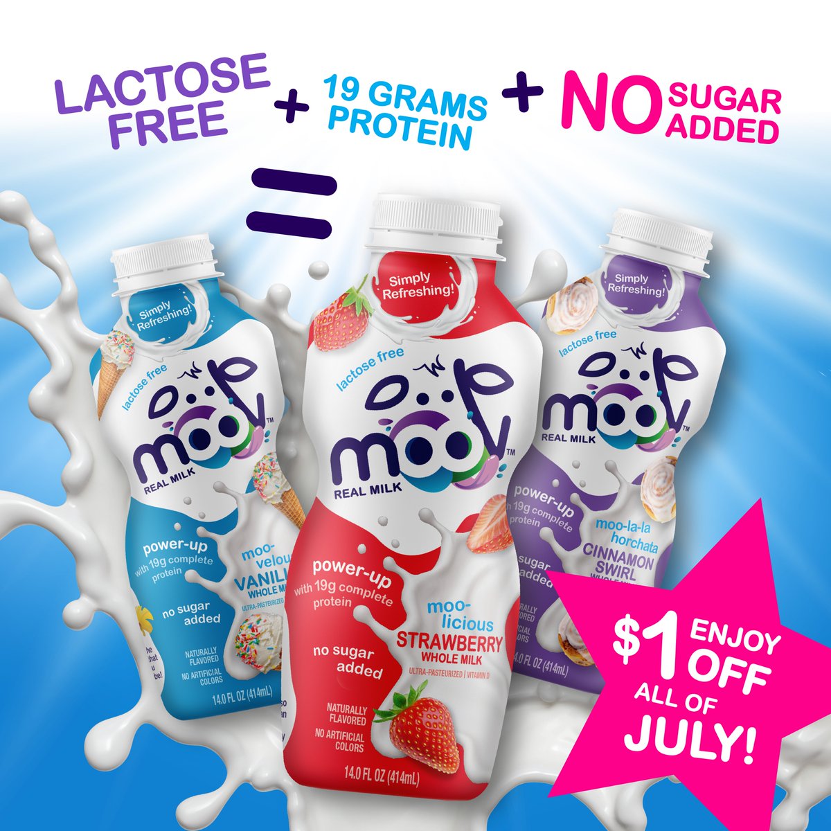 Lactose-free milk is a great way to get calcium in your kid’s diet. Partner that with 19g of protein and no added sugars, you’ll have MOO’V™ Real Milk, the trifecta of nutritional goodness. Click here to order online at hy-vee.com/aisles-online/…