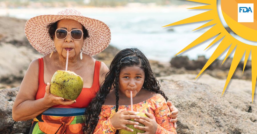 US_FDA's tweet photo. Sunglasses😎+ sunscreen☀️+ hat🧢= sun safe!

Sun damage to the body is caused by UV radiation and affects people of all skin colors.

Learn how to keep your skin safe this summer: https://t.co/cS21g9JjsU 

#UVSafetyMonth https://t.co/7fvqbABuFH