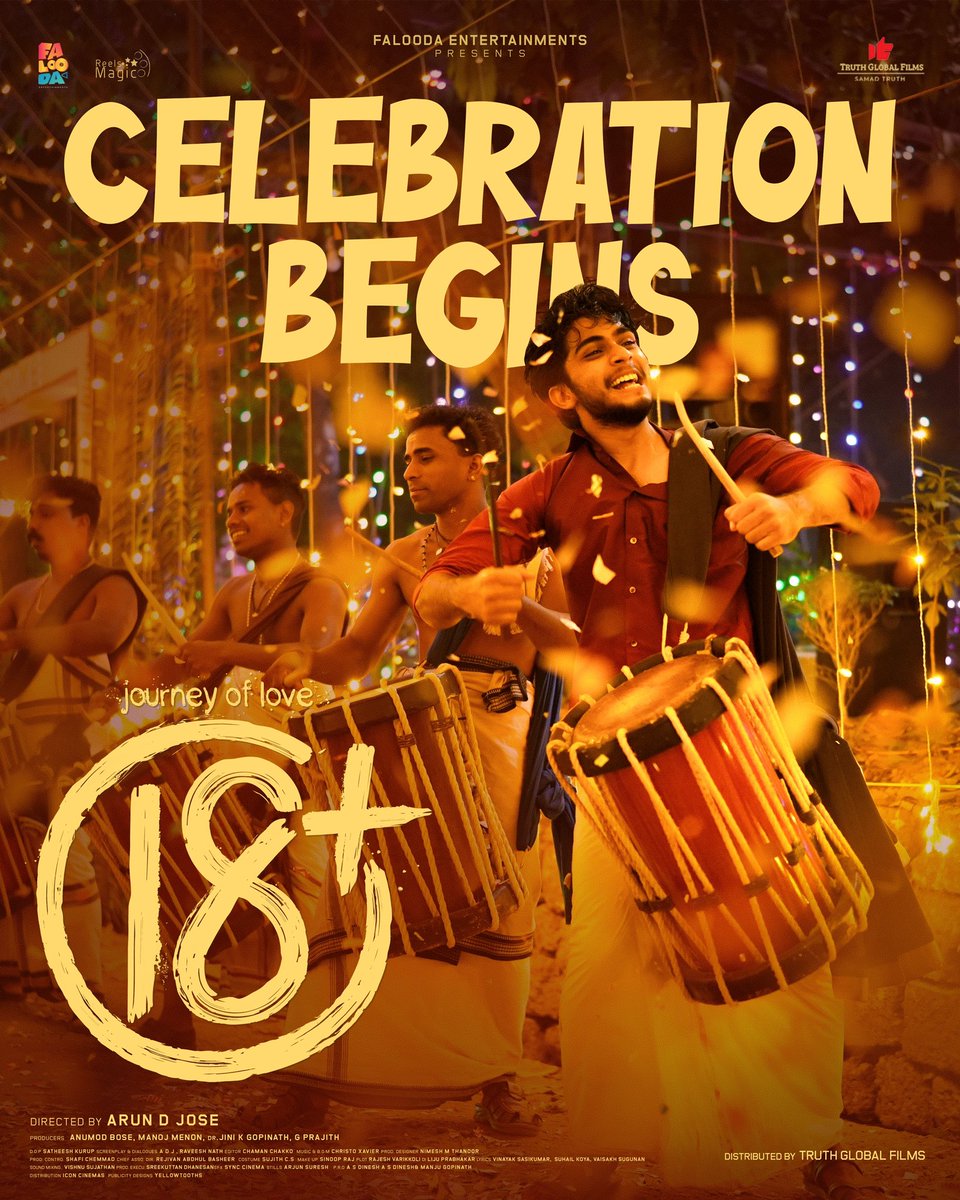 Truthglobalofcl's tweet photo. Exceptional Reviews All over 🥳

@18plus_malayalam_movie In cinemas near you ✨

#journeyofloveeighteenplusmovie #samadtruth #TruthGlobalFilms #mathewthomas #naslen #nikhilavimal #Binupappu #saafboi #arundjose #faloodaentertainments #reelsmagic #rftfilms https://t.co/c6XpP1GJu3